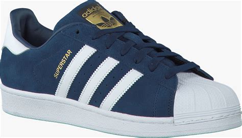 Blauwe adidas T